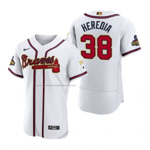 Camiseta Beisbol Hombre Atlanta Braves Guillermo Heredia 2022 Gold Program Autentico Blanco