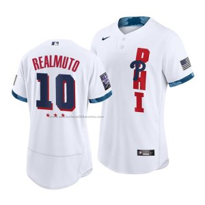 Camiseta Beisbol Hombre Philadelphia Phillies J.t. Realmuto 2021 All Star Autentico Blanco
