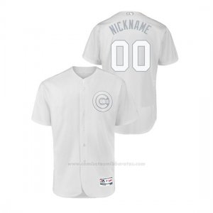 Camiseta Beisbol Hombre Chicago Cubs Personalizada 2019 Players Weekend Autentico Blanco