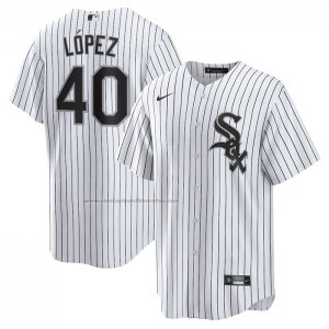 Camiseta Beisbol Hombre Chicago White Sox Reynaldo Lopez Primera Replica Blanco