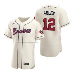 Camiseta Beisbol Hombre Atlanta Braves Jorge Soler Autentico Alterno Crema