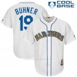 Camiseta Beisbol Hombre Seattle Mariners Jay Buhner Blanco Cool Base