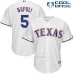 Camiseta Beisbol Hombre Texas Rangers Mike Napoli Blanco Cool Base