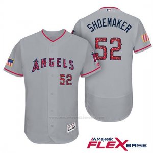 Camiseta Beisbol Hombre Los Angeles Angels 2017 Estrellas y Rayas Matt Shoemaker Gris Flex Base
