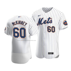 Camiseta Beisbol Hombre New York Mets Billy Mckinney Autentico Primera Blanco