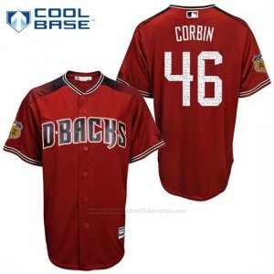 Camiseta Beisbol Hombre Arizona Diamondbacks 46 Patrick Corbin 2017 Entrenamiento de Primavera Cool Base