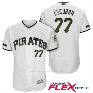 Camiseta Beisbol Hombre Pittsburgh Pirates Luis Escobar Blanco 2018 1ª Alterno Flex Base