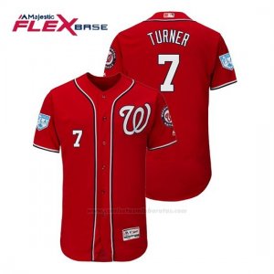 Camiseta Beisbol Hombre Washington Nationals Trea Turner Flex Base Entrenamiento de Primavera 2019 Rojo