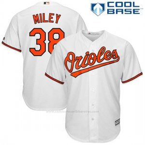 Camiseta Beisbol Hombre Baltimore Orioles 38 Wade Miley Blanco Cool Base