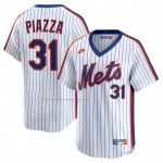 Camiseta Beisbol Hombre New York Mets Mike Piazza Cooperstown Collection Limited Blanco