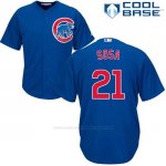 Camiseta Beisbol Hombre Chicago Cubs 21 Sammy Sosa Autentico Coleccion Cool Base