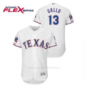 Camiseta Beisbol Hombre Texas Rangers Joey Gallo 150th Aniversario Patch Final Season Stadium Patch Blanco
