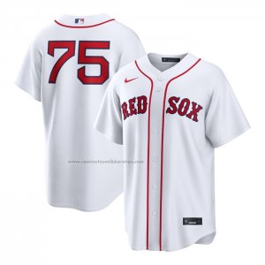 Camiseta Beisbol Hombre Boston Red Sox Carlos Narvaez Primera Replica Blanco