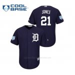 Camiseta Beisbol Hombre Detroit Tigers Jacoby Jones 2019 Entrenamiento de Primavera Cool Base Azul