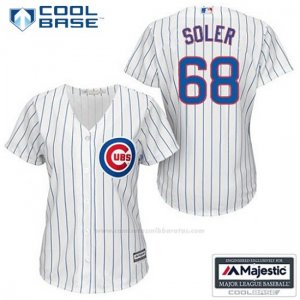 Camiseta Beisbol Hombre Chicago Cubs 68 Jorge Soler Blanco 1ª Cool Base