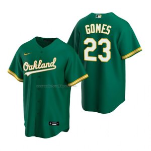 Camiseta Beisbol Hombre Oakland Athletics Yan Gomes Alterno Replica Verde