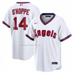 Camiseta Beisbol Hombre Los Angeles Angels Logan Ohoppe Alterno Replica Blanco Camiseta Beisbol Hombre Los Angeles Angels Logan Ohoppe Alterno Replica Blanco