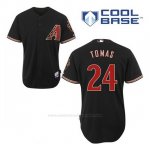 Camiseta Beisbol Hombre Arizona Diamondbacks 24 Yasmany Tomas Negro Alterno Cool Base