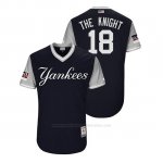 Camiseta Beisbol Hombre New York Yankees Didi Gregorius 2018 Llws Players Weekend The Knight Azul