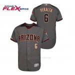 Camiseta Beisbol Hombre Arizona Diamondbacks David Peralta 150th Aniversario Patch Autentico Flex Base Gris