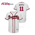 Camiseta Beisbol Hombre Atlanta Braves Ender Inciarte 150th Aniversario Patch Flex Base Blanco