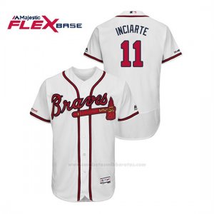 Camiseta Beisbol Hombre Atlanta Braves Ender Inciarte 150th Aniversario Patch Flex Base Blanco