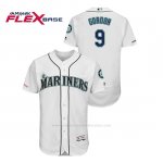 Camiseta Beisbol Hombre Seattle Mariners Dee Gordon 150th Aniversario Patch Flex Base Blanco