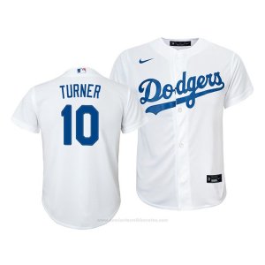 Camiseta Beisbol Nino Los Angeles Dodgers Justin Turner Replica Primera 2020 Blanco