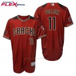 Camiseta Beisbol Hombre Arizona Diamondbacks 11 A.j. Pollock Rojo Negro Alterno 20 Aniversario Flex Base