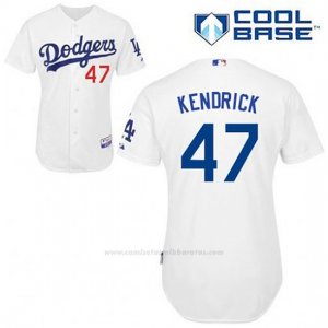 Camiseta Beisbol Hombre Los Angeles Dodgers Howie Kendrick 47 Blanco 1ª Cool Base