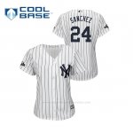 Camiseta Beisbol Mujer New York Yankees Gary Sanchez 2019 Postseason Cool Base Blanco
