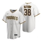 Camiseta Beisbol Hombre San Diego Padres Jorge Alfaro Blanco Replica Primera Marron