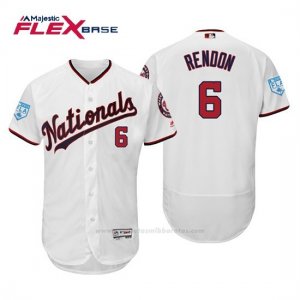 Camiseta Beisbol Hombre Washington Nationals Anthony Rendon Flex Base Entrenamiento de Primavera 2019 Blanco