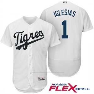 Camiseta Beisbol Hombre Detroit Tigers Blanco 1 Jose Iglesias Hispanic Heritage Flex Base Jugador