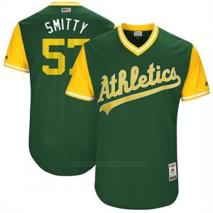 Camiseta Beisbol Hombre Oakland Athletics 2017 Little League World Series Josh Smith Verde