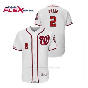 Camiseta Beisbol Hombre Washington Nationals Adam Eaton 150th Aniversario Patch Flex Base Blanco