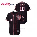 Camiseta Beisbol Hombre Washington Nationals Yan Gomes 150th Aniversario Patch Autentico Flex Base Azul Rojo