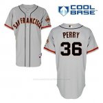 Camiseta Beisbol Hombre San Francisco Giants Gaylord Perry 36 Gris Cool Base