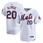Camiseta Beisbol Hombre New York Mets Pete Alonso Primera Limited Blanco