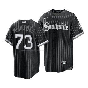 Camiseta Beisbol Hombre Chicago White Sox Yermin Mercedes 2021 City Connect Replica Negro
