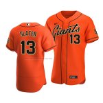 Camiseta Beisbol Hombre San Francisco Giants Austin Slater Autentico Alterno Naranja