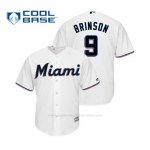 Camiseta Beisbol Hombre Miami Marlins Lewis Brinson Cool Base Majestic 1ª 2019 Blanco