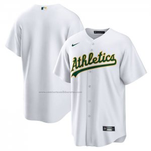 Camiseta Beisbol Hombre Oakland Athletics Primera Big & Tall Replica Blanco