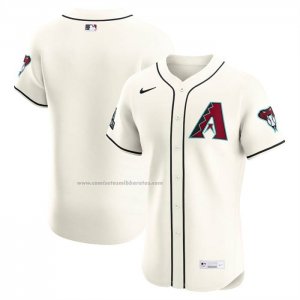 Camiseta Beisbol Hombre Arizona Diamondbacks Primera Elite Crema