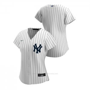 Camiseta Beisbol Mujer New York Yankees Replica 2020 Primera Blanco