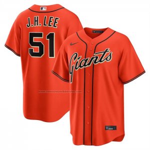 Camiseta Beisbol Hombre San Francisco Giants Jung Hoo Lee Alterno Replica Naranja