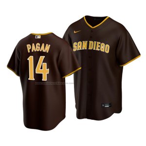 Camiseta Beisbol Hombre San Diego Padres Emilio Pagan Replica Road Marron