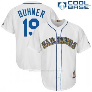 Camiseta Beisbol Hombre Seattle Mariners Jay Buhner Blanco Cool Base