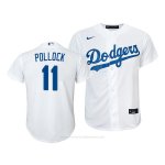 Camiseta Beisbol Nino Los Angeles Dodgers A.j. Pollock Replica Primera 2020 Blanco