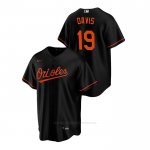 Camiseta Beisbol Hombre Baltimore Orioles Chris Davis Replica Alterno Negro